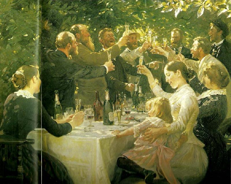 Peter Severin Kroyer frokostgildet, hip, hip, hurra,